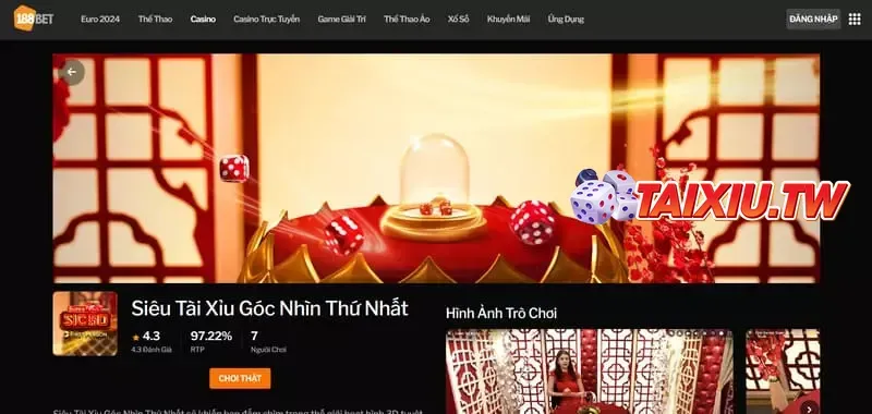 Tham gia 188bet với giao dịch nạp rút tỉ lệ 1:1